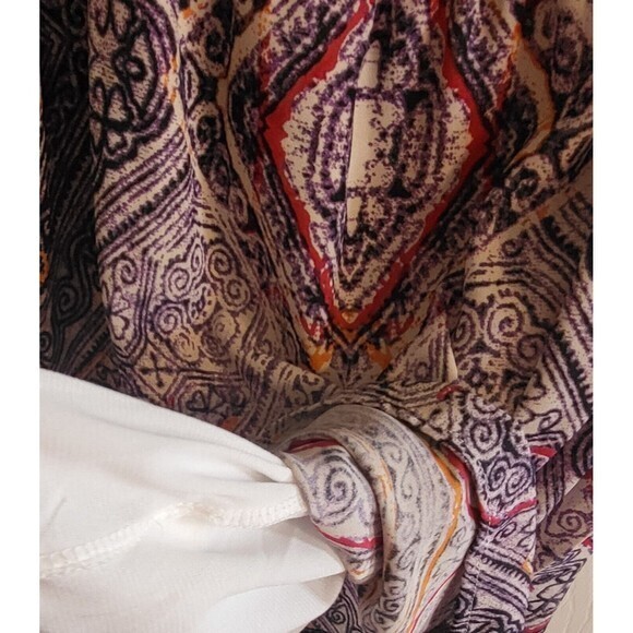 Eight Sixty Womens Bell Sleeve Cream Multicolor Lined Dress Multi Pattern Size M - Picture 6 of 12